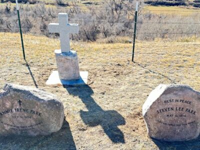 Park Monument Boulders And Cross